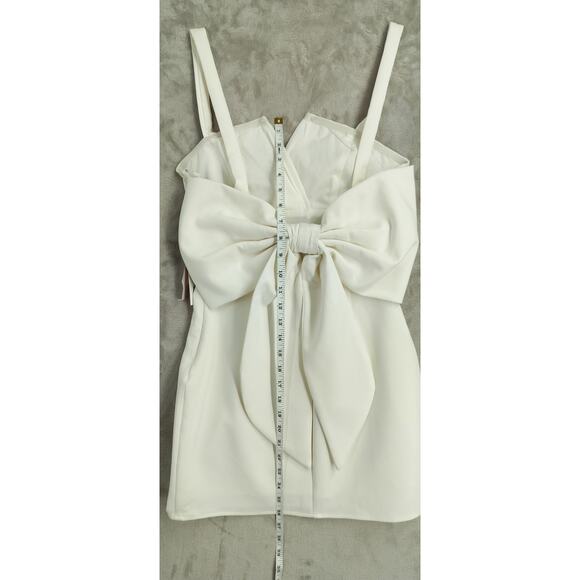 Aqua Bow Back Mini Dress White - Picture 4 of 11